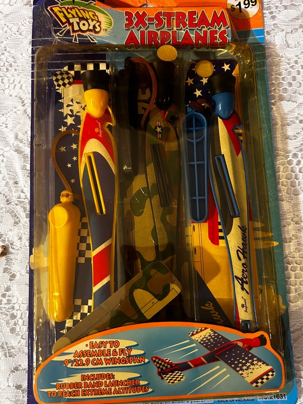 Vintage Flying Toys 3X-Stream Airplanes NOS Sealed